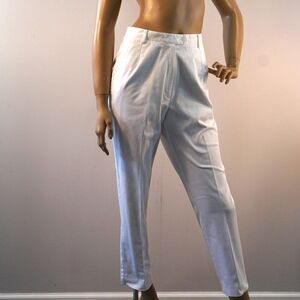Vintage Leon Levin White Capri Dress Style Pants Womens Size Small